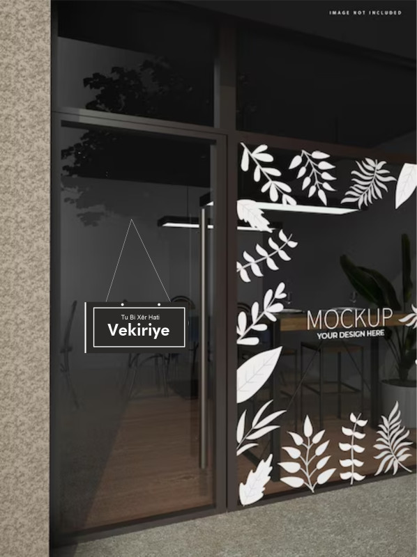 Açık Kapalı vekiri dadaye Çift Yön Kapı Tabelası Kürtçe